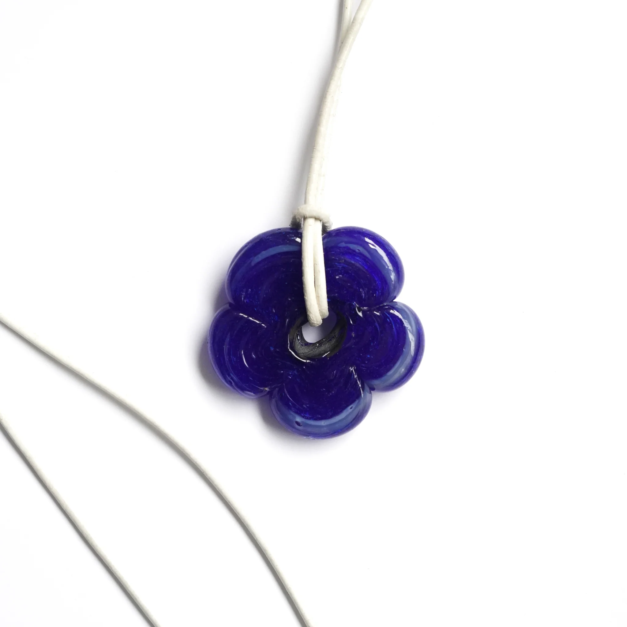 Dark Blue Flower Necklace - Image 6
