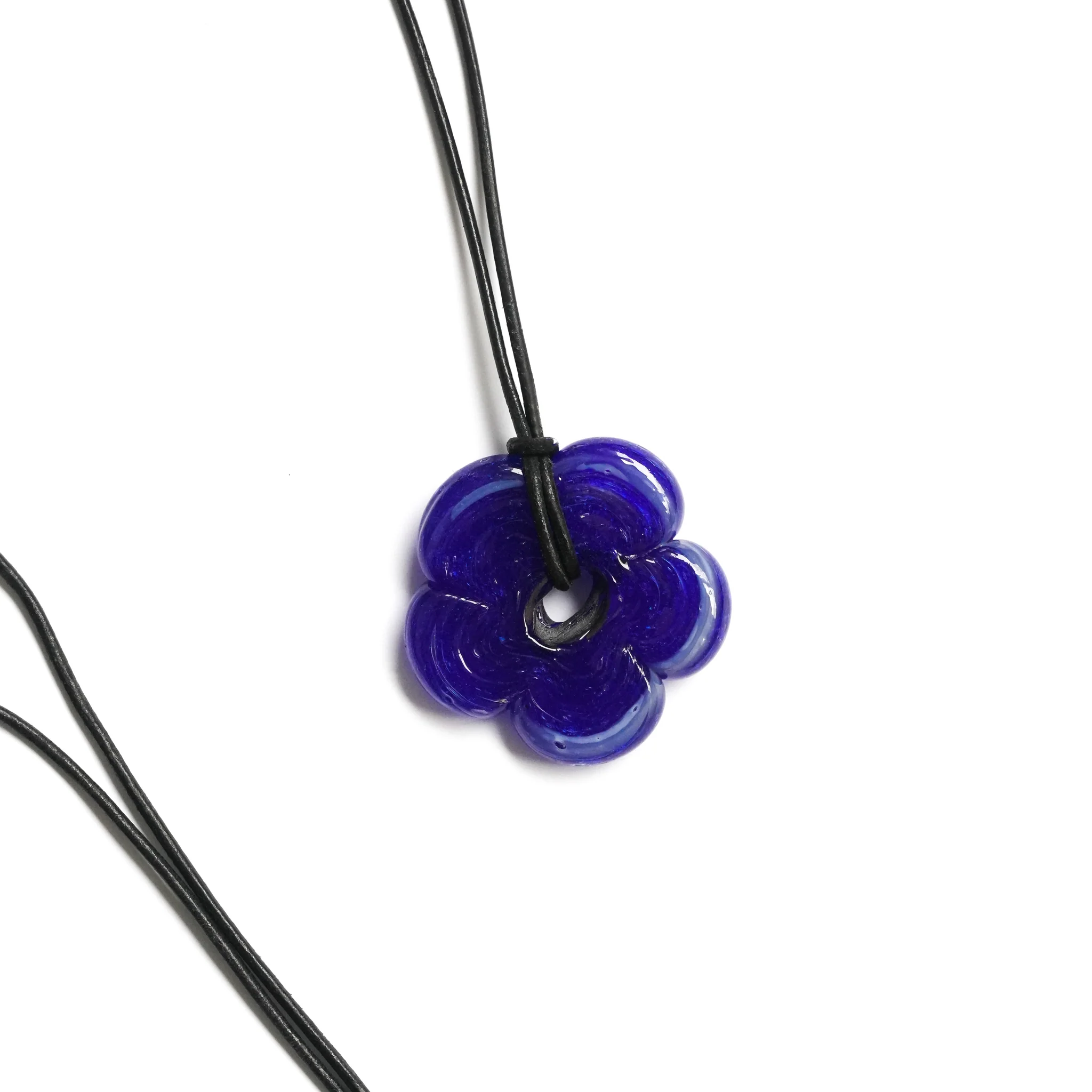 Dark Blue Flower Necklace - Image 8