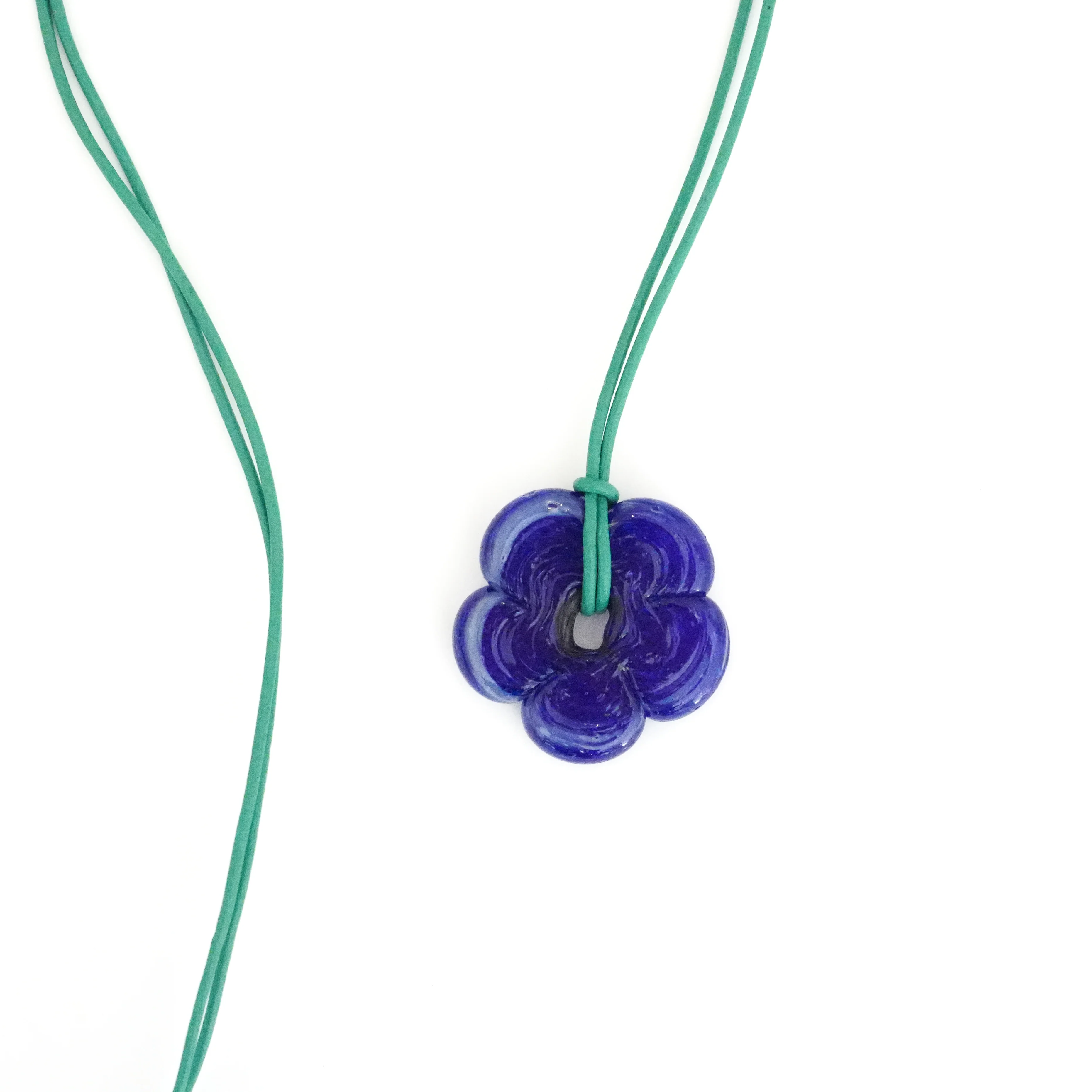 Dark Blue Flower Necklace - Image 9