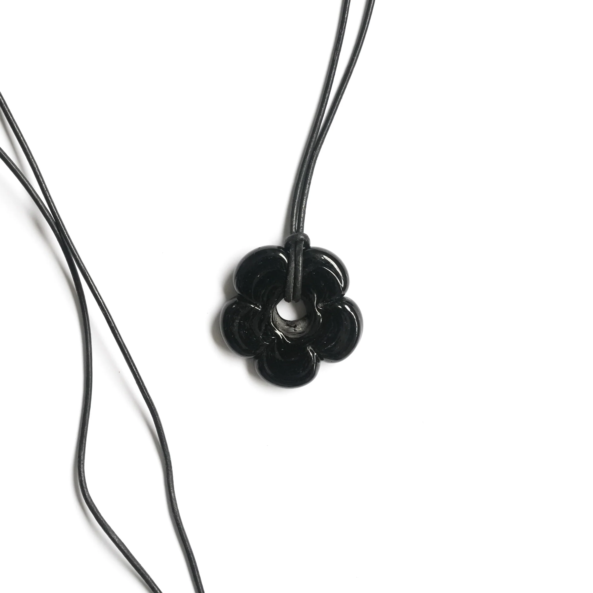 Black Flower Necklace - Image 3
