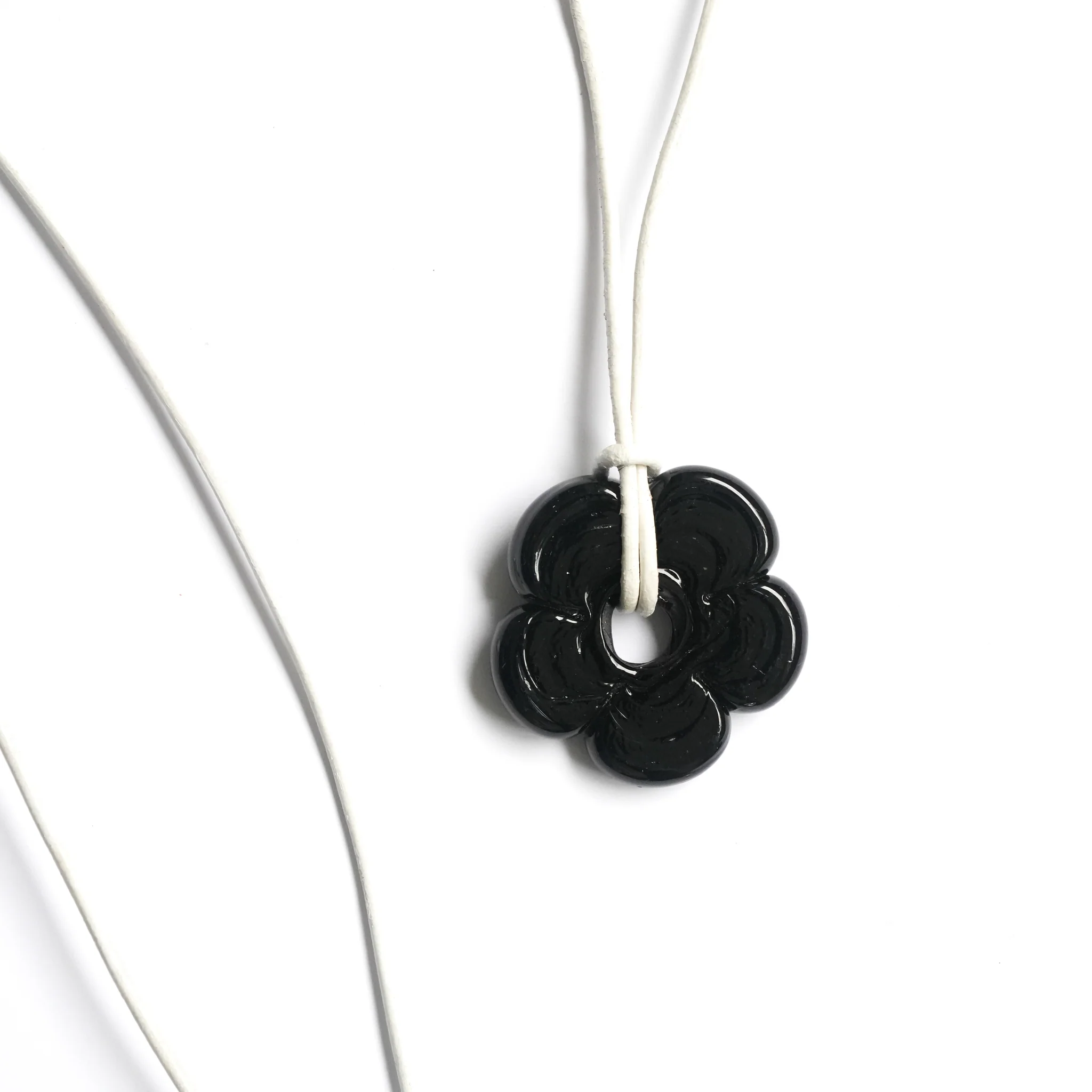 Black Flower Necklace - Image 4