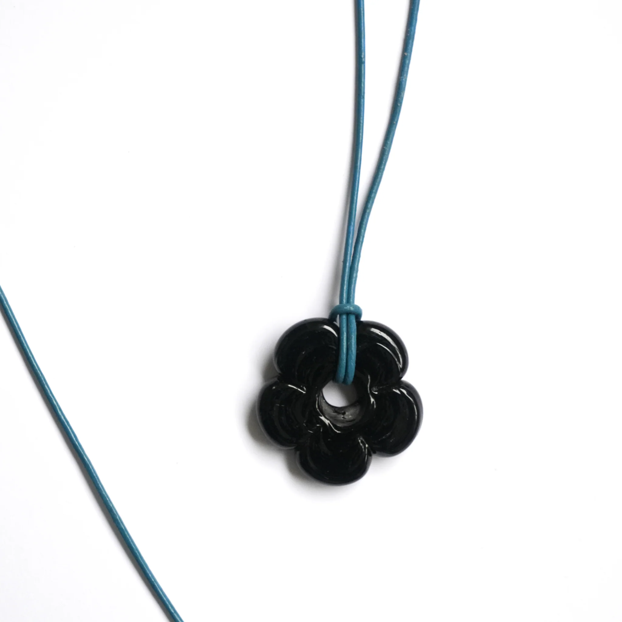 Black Flower Necklace - Image 6