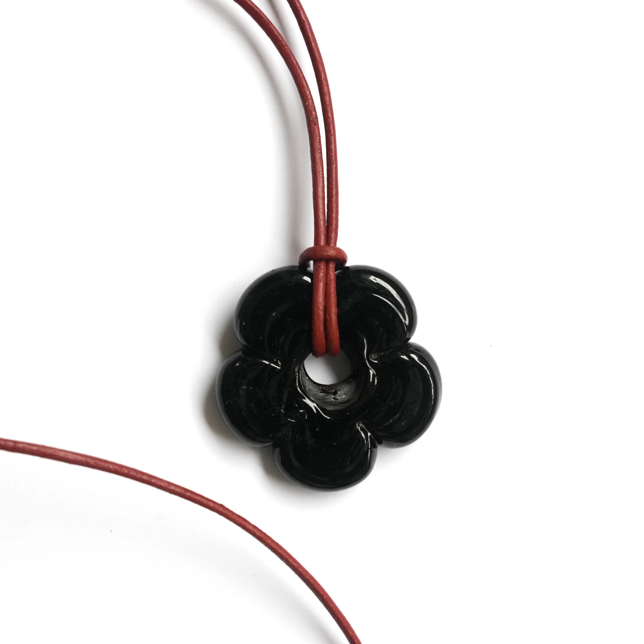 Black Flower Necklace - Image 7