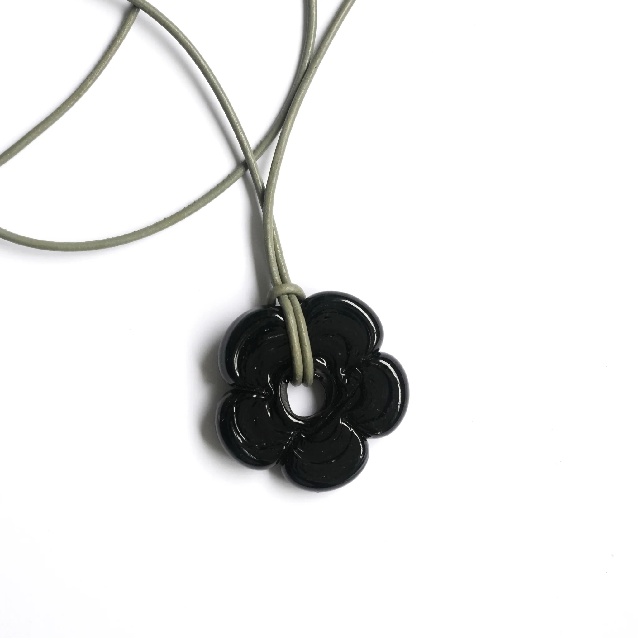 Black Flower Necklace - Image 8