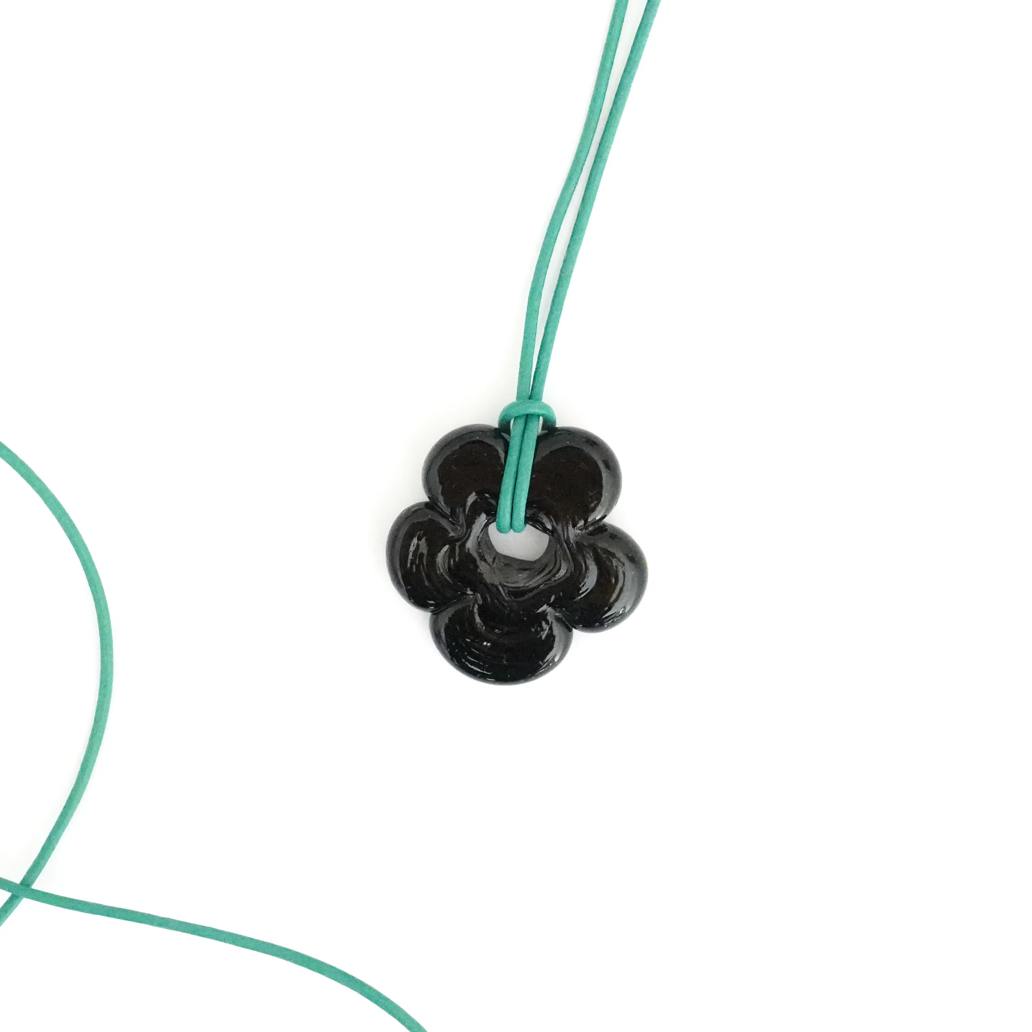 Black Flower Necklace - Image 9