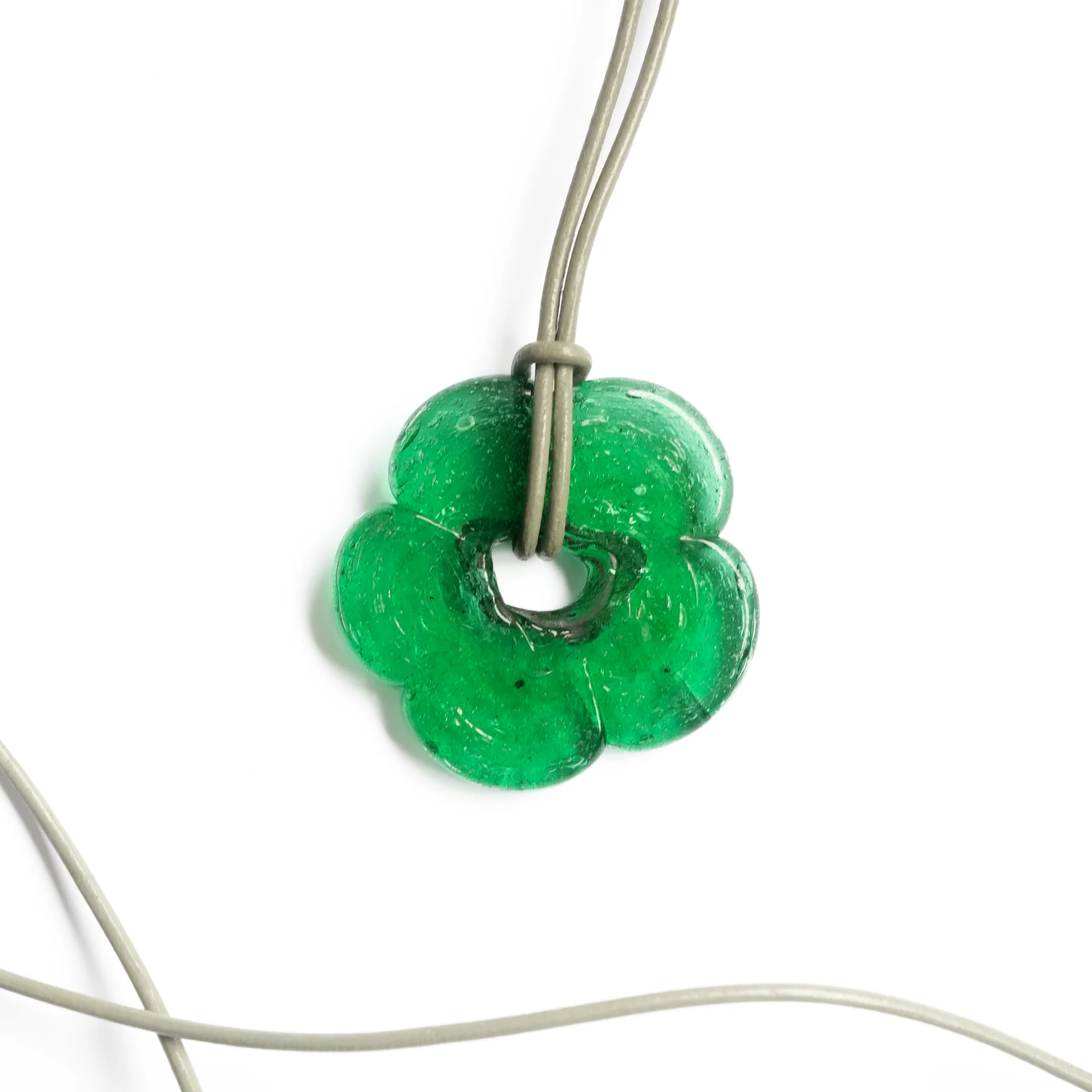 Green Flower Necklace - Image 3