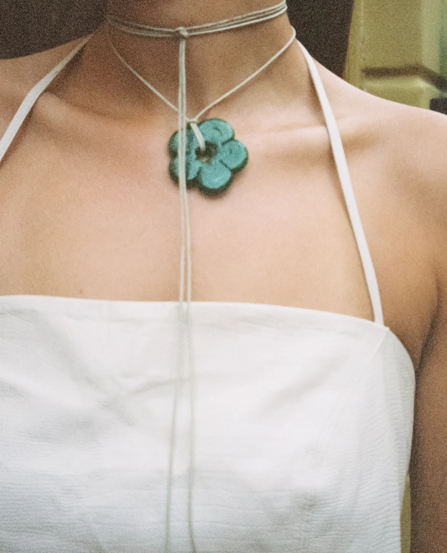 Green Flower Necklace - Image 4
