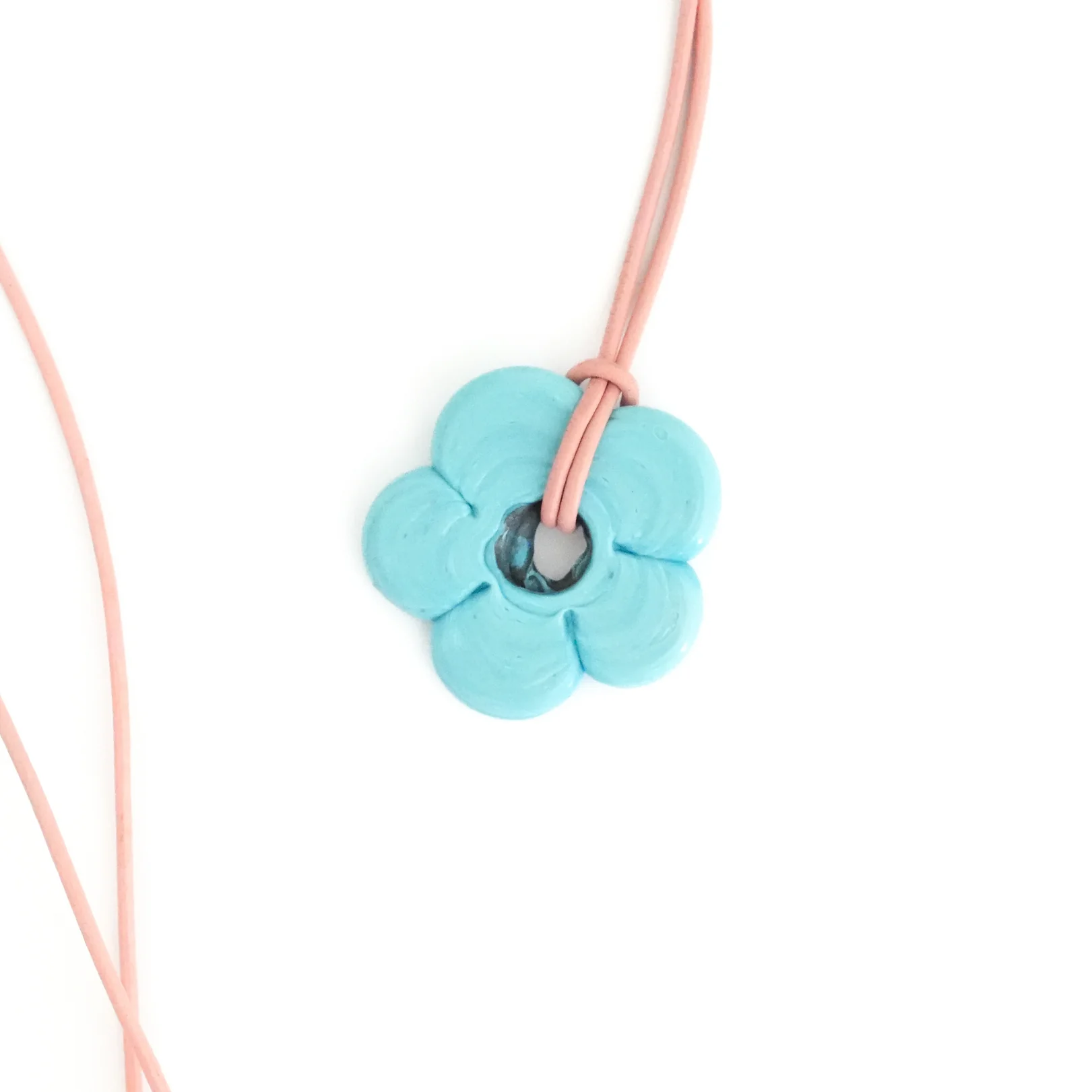 Light Blue Flower Necklace - Image 10