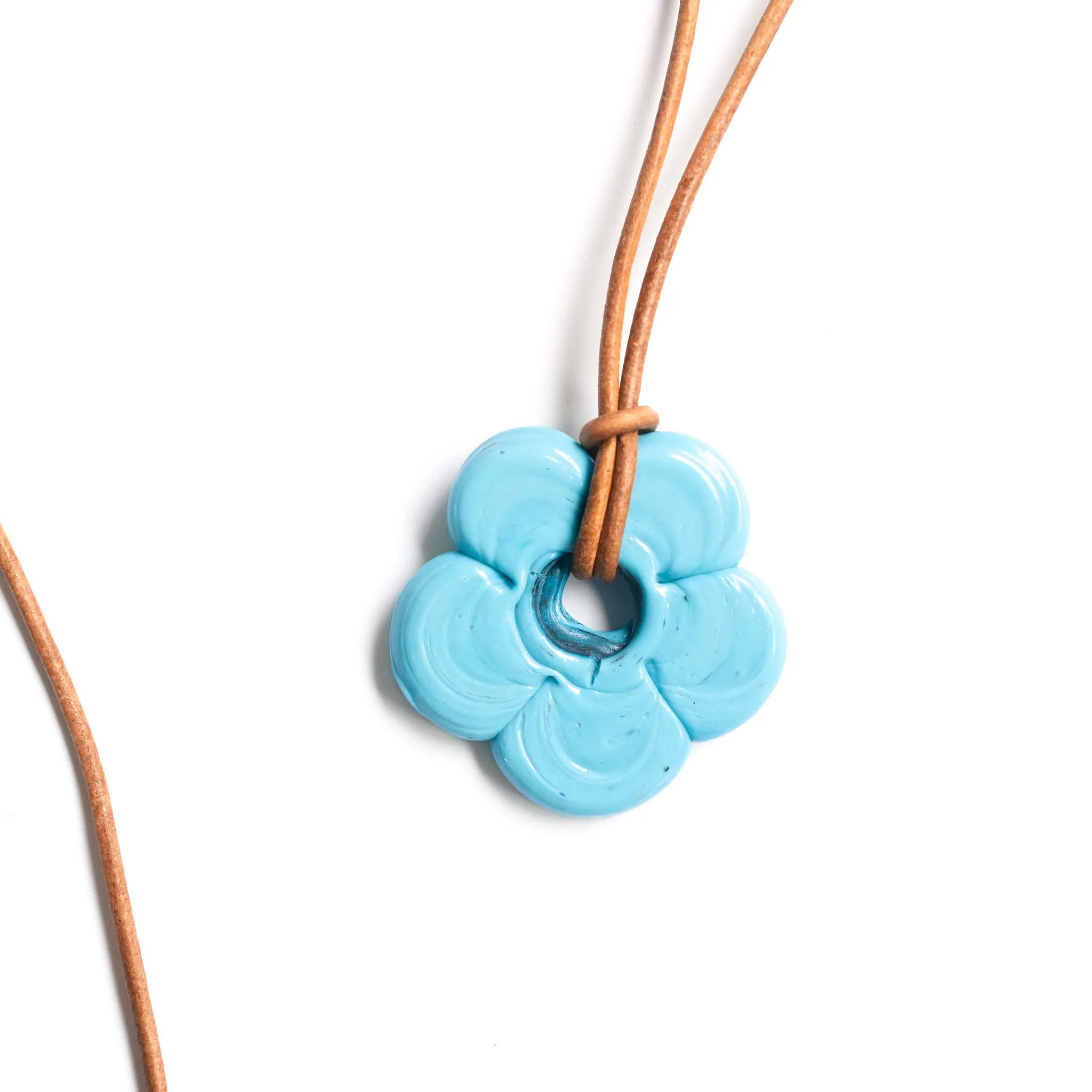 Light Blue Flower Necklace - Image 5