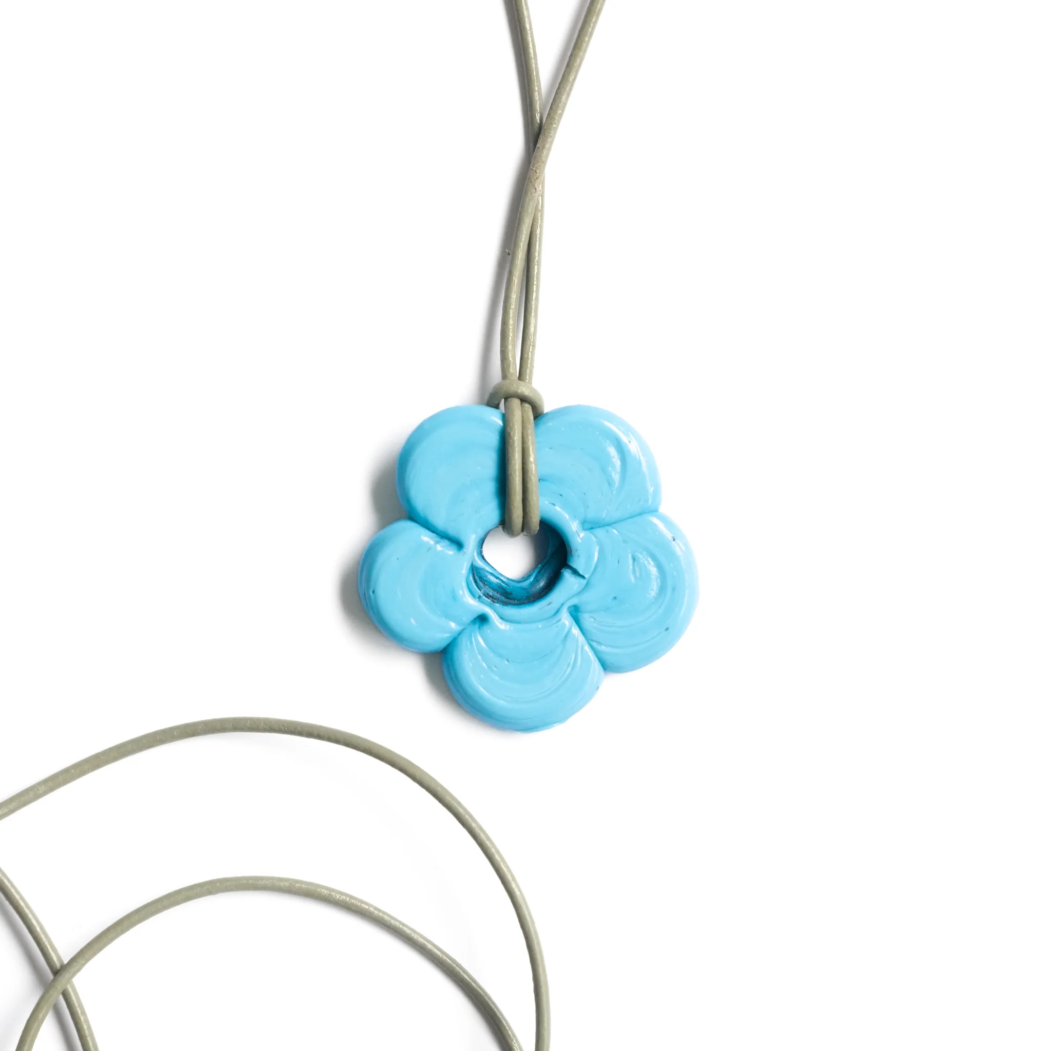 Light Blue Flower Necklace - Image 6