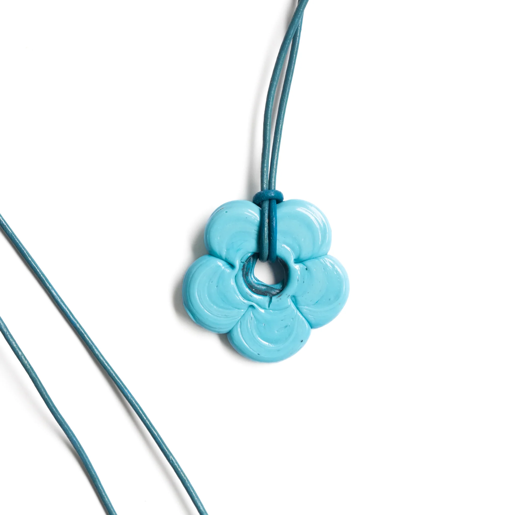 Light Blue Flower Necklace - Image 7