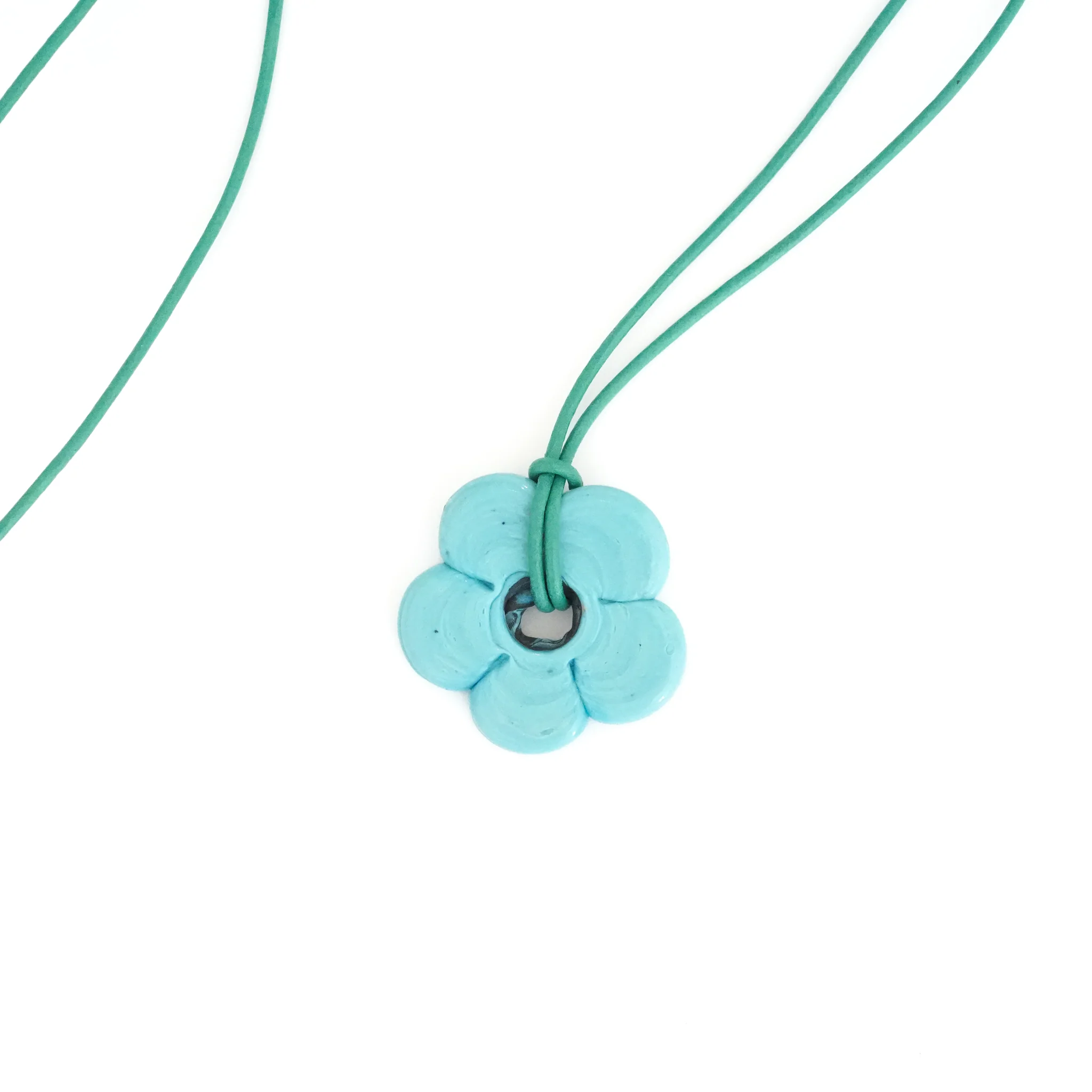 Light Blue Flower Necklace - Image 9