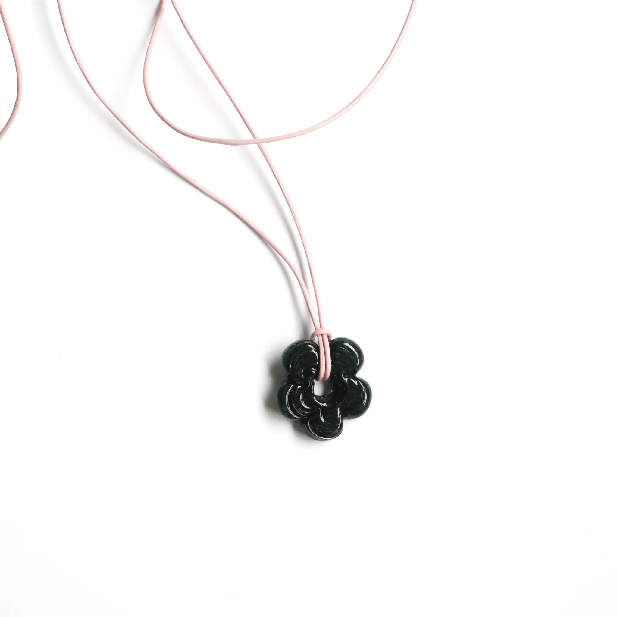 Mini Black Flower Necklace - Image 6