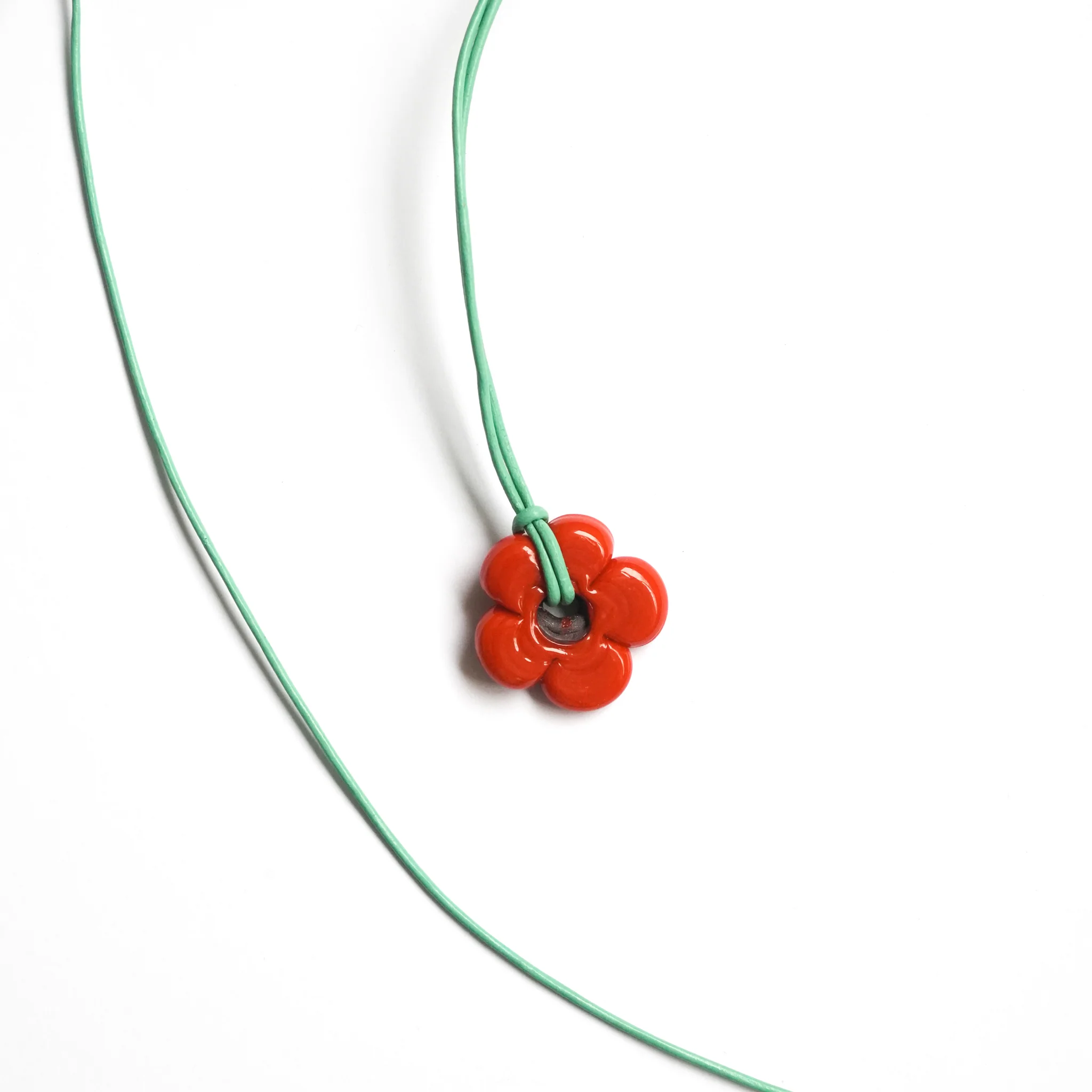 Mini Orange Flower Necklace - Image 6