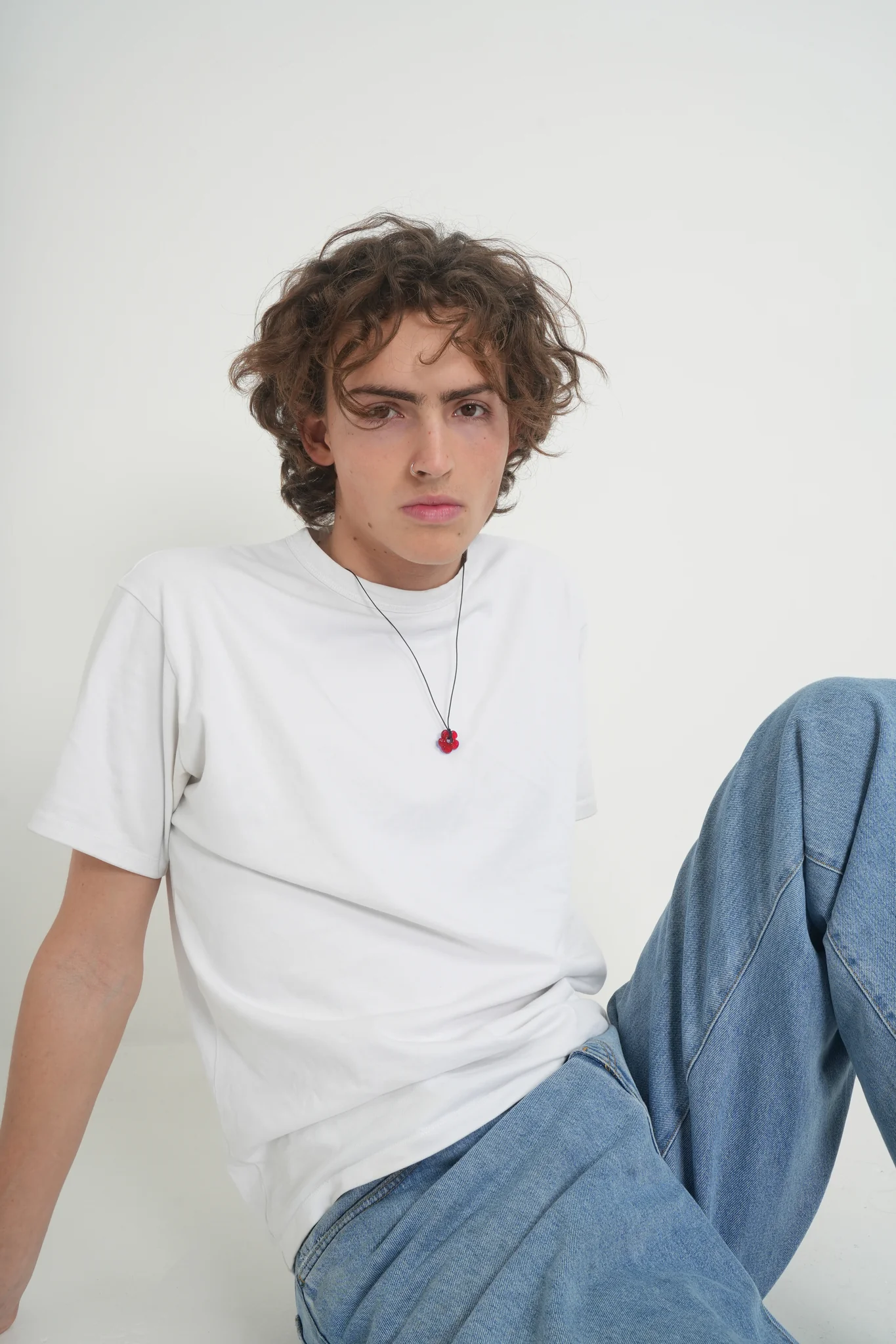 Mini Red Flower Necklace - Image 7