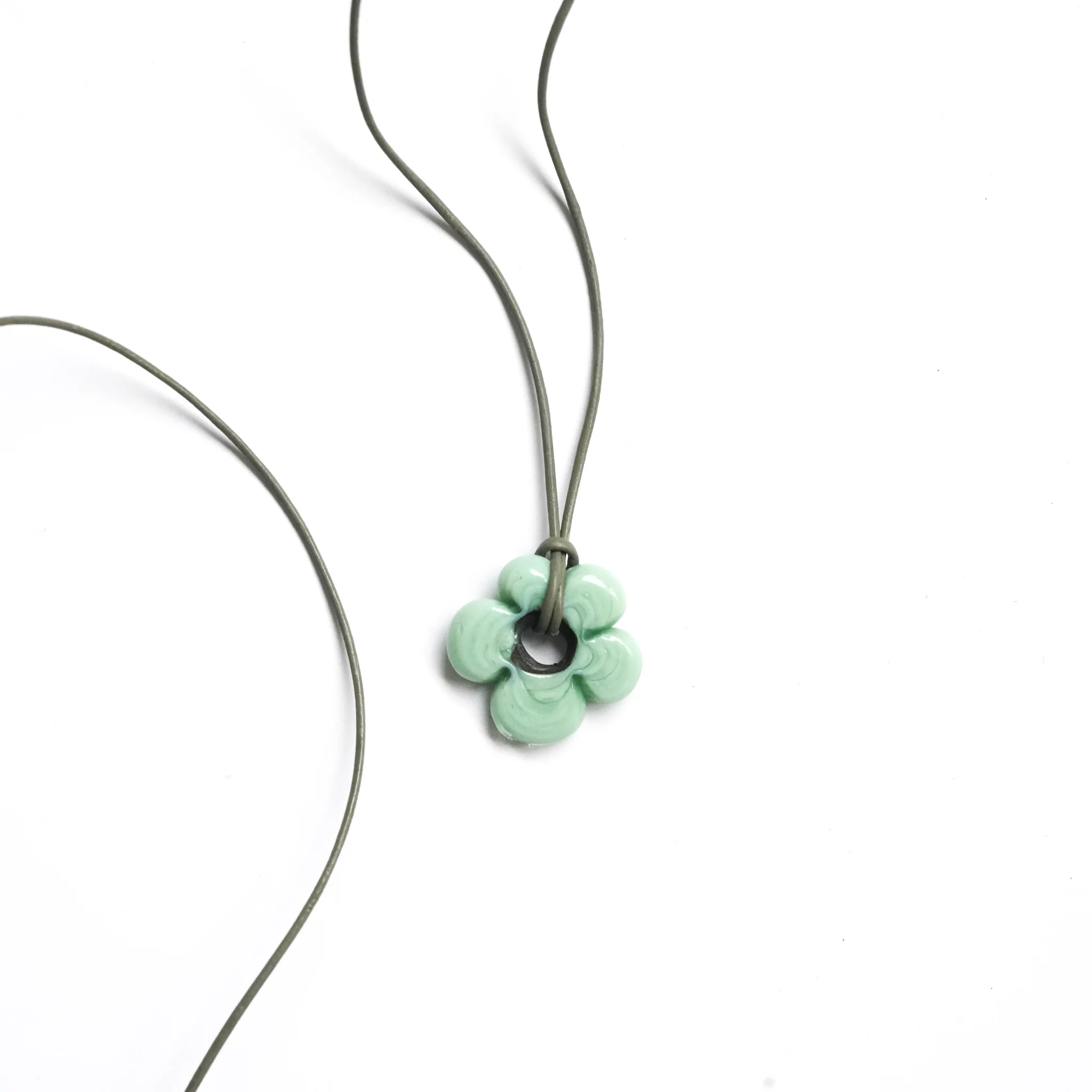 Mini Turquoise Flower Necklace - Image 3