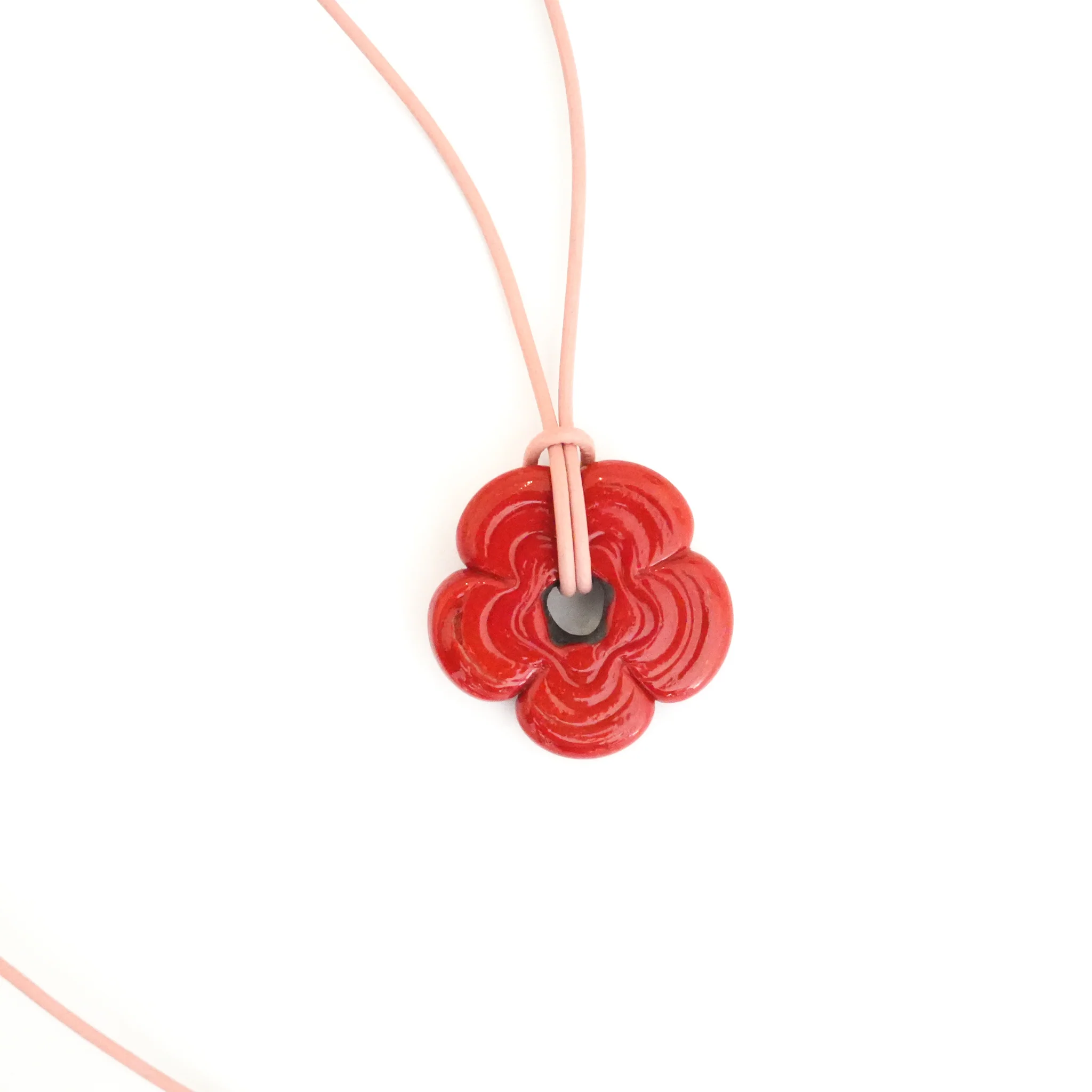 Red Flower Necklace - Image 10