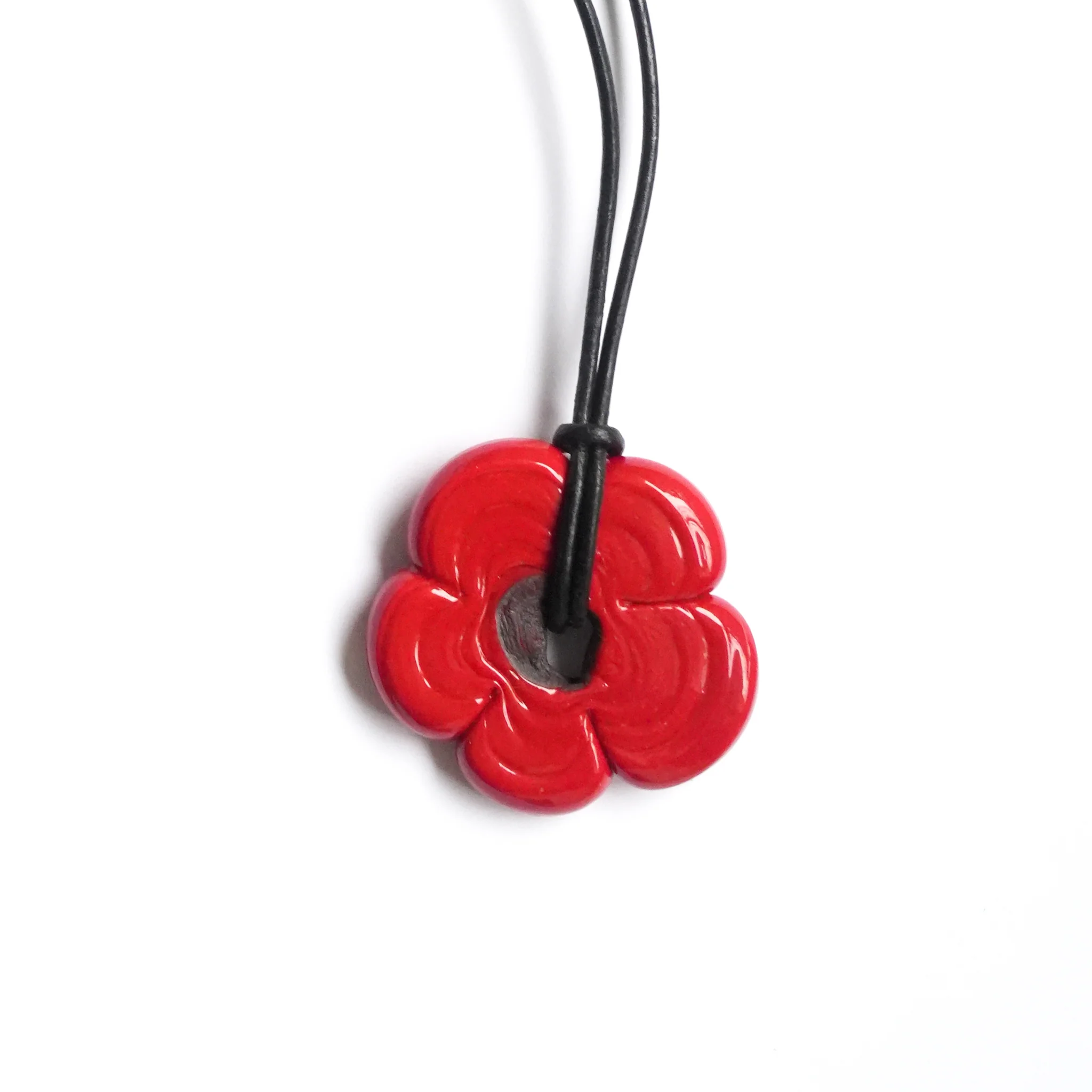 Red Flower Necklace - Image 4