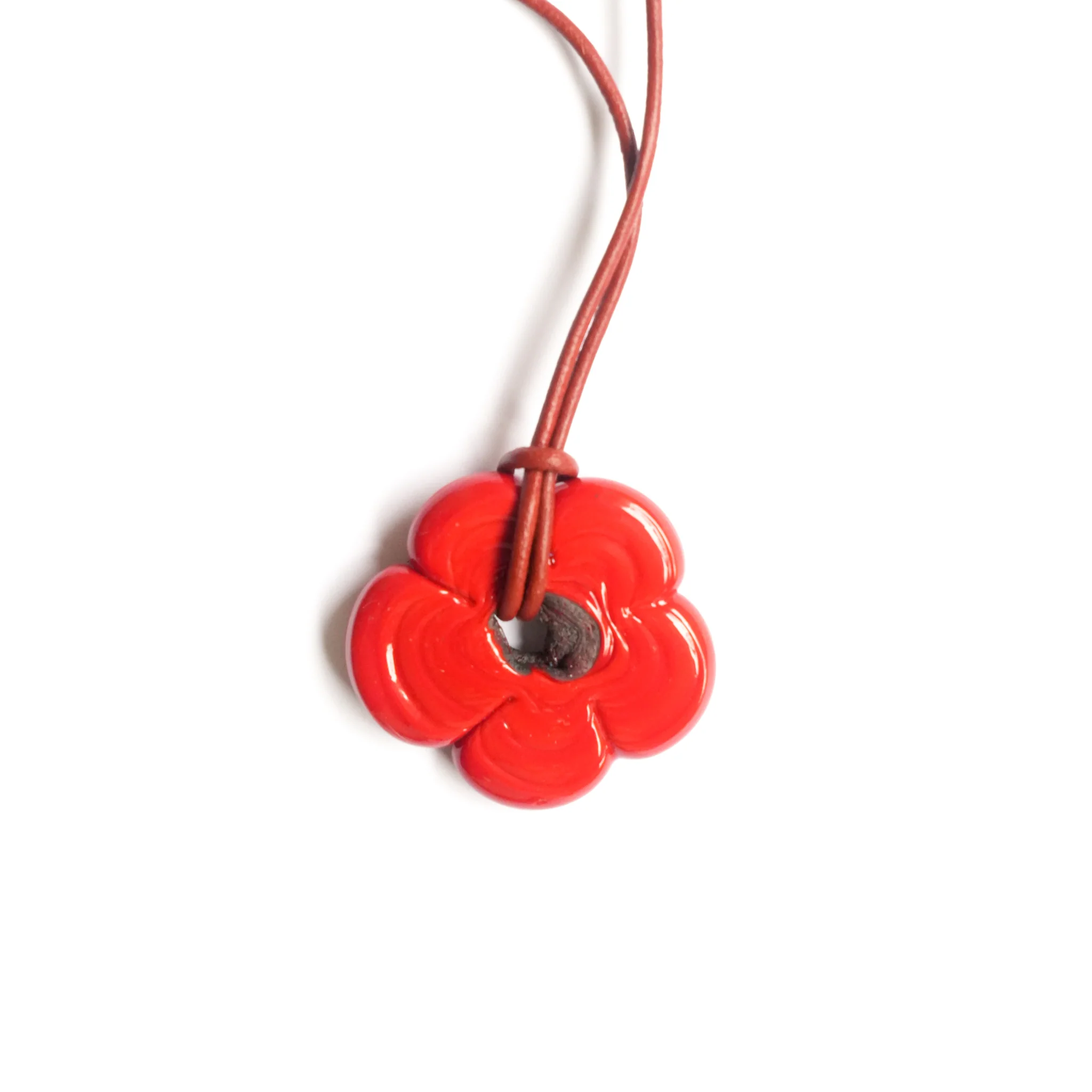Red Flower Necklace - Image 5