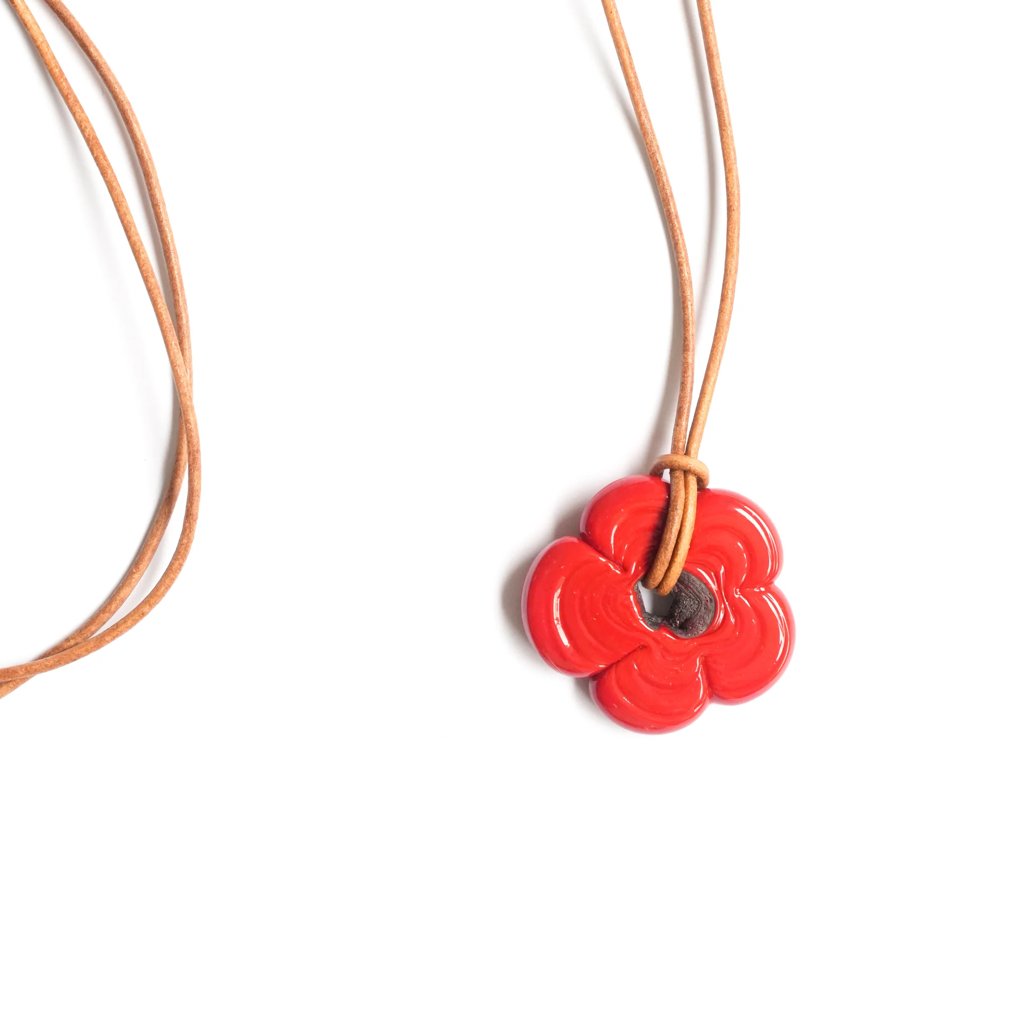 Red Flower Necklace - Image 6