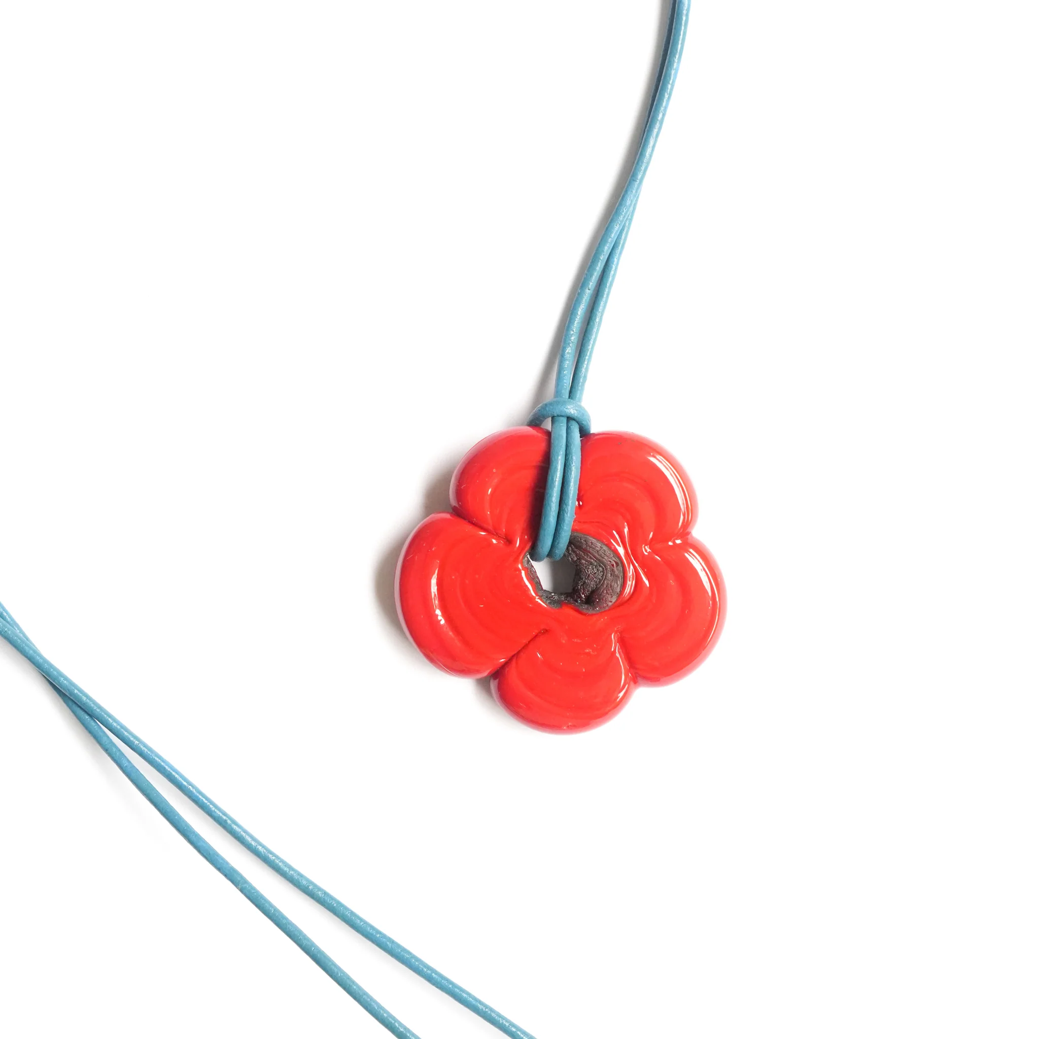 Red Flower Necklace - Image 7