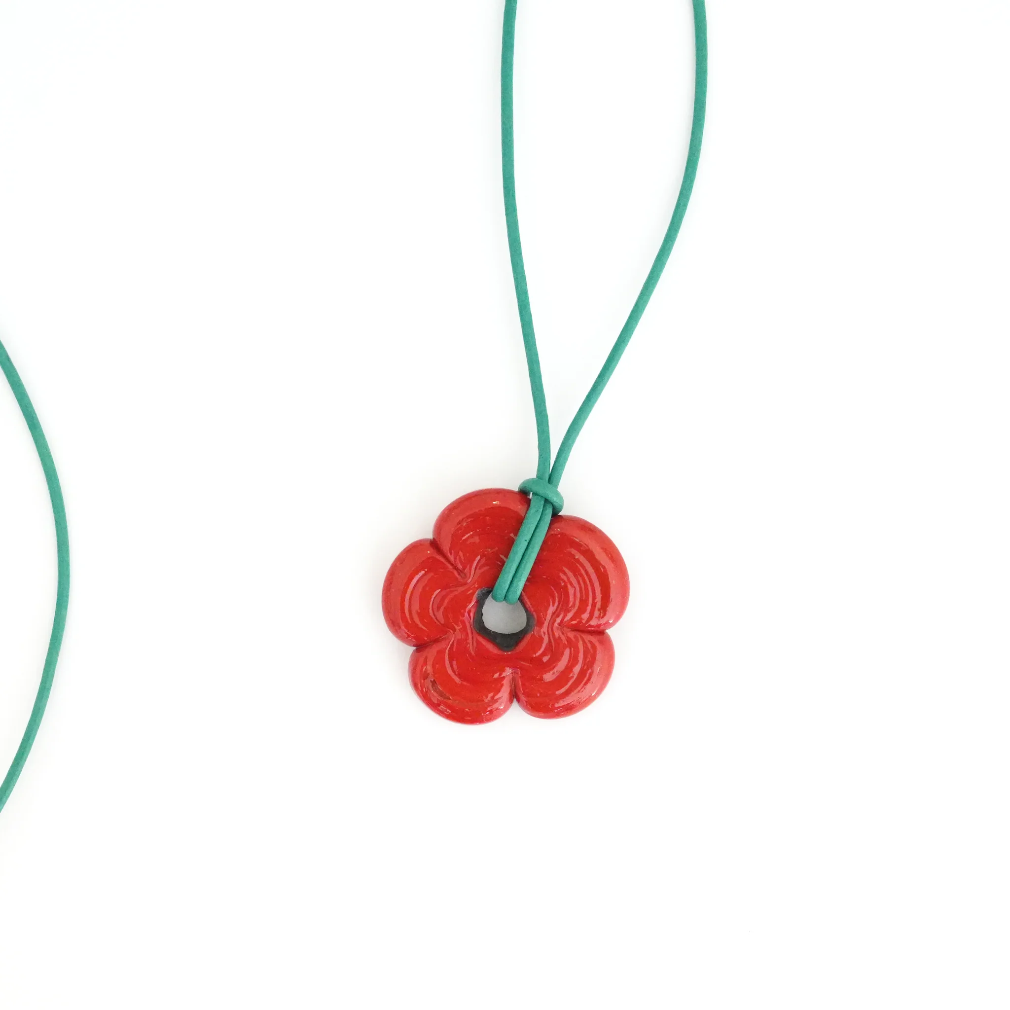 Red Flower Necklace - Image 9